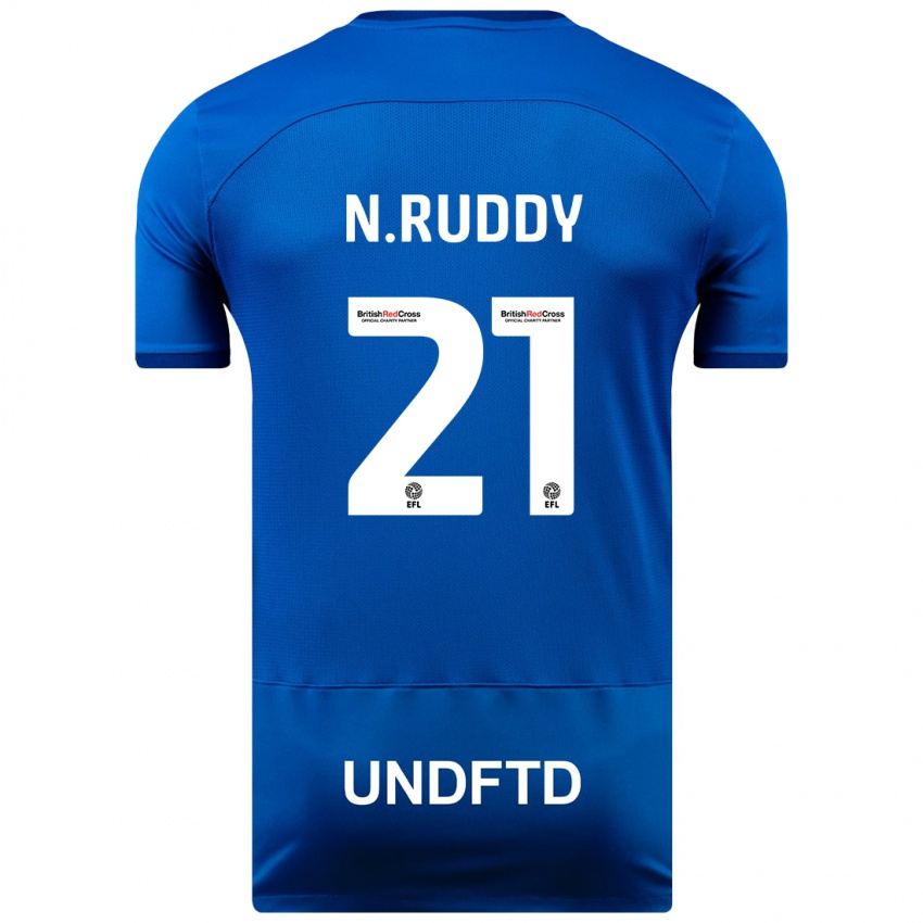 Herren John Ruddy #21 Blau Heimtrikot Trikot 2023/24 T-Shirt Belgien