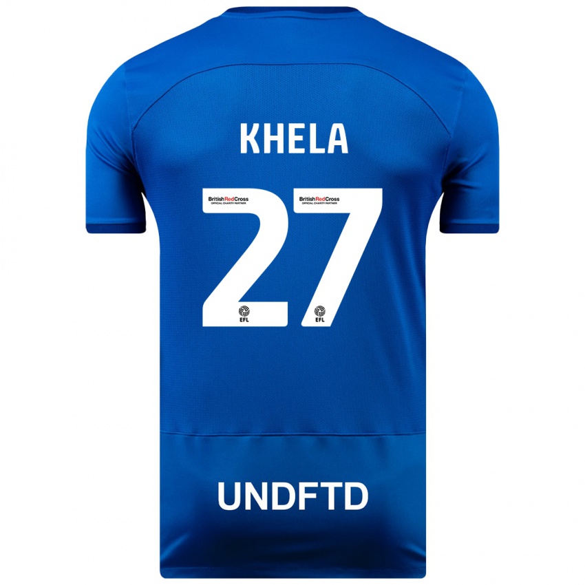 Herren Brandon Khela #27 Blau Heimtrikot Trikot 2023/24 T-Shirt Belgien