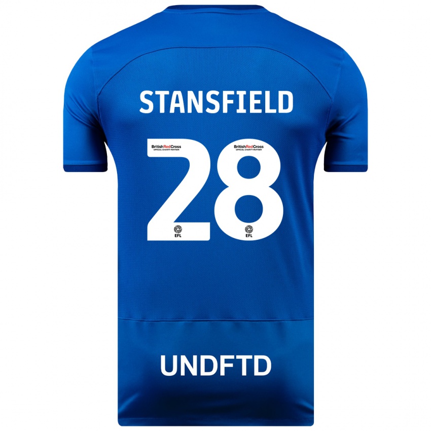 Herren Jay Stansfield #28 Blau Heimtrikot Trikot 2023/24 T-Shirt Belgien