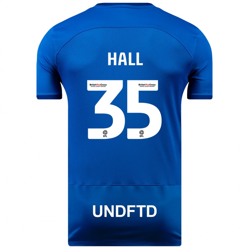 Herren George Hall #35 Blau Heimtrikot Trikot 2023/24 T-Shirt Belgien
