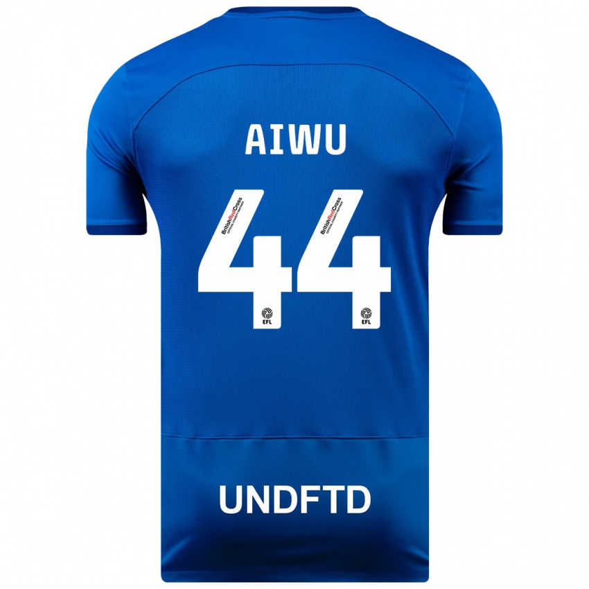 Herren Emanuel Aiwu #44 Blau Heimtrikot Trikot 2023/24 T-Shirt Belgien