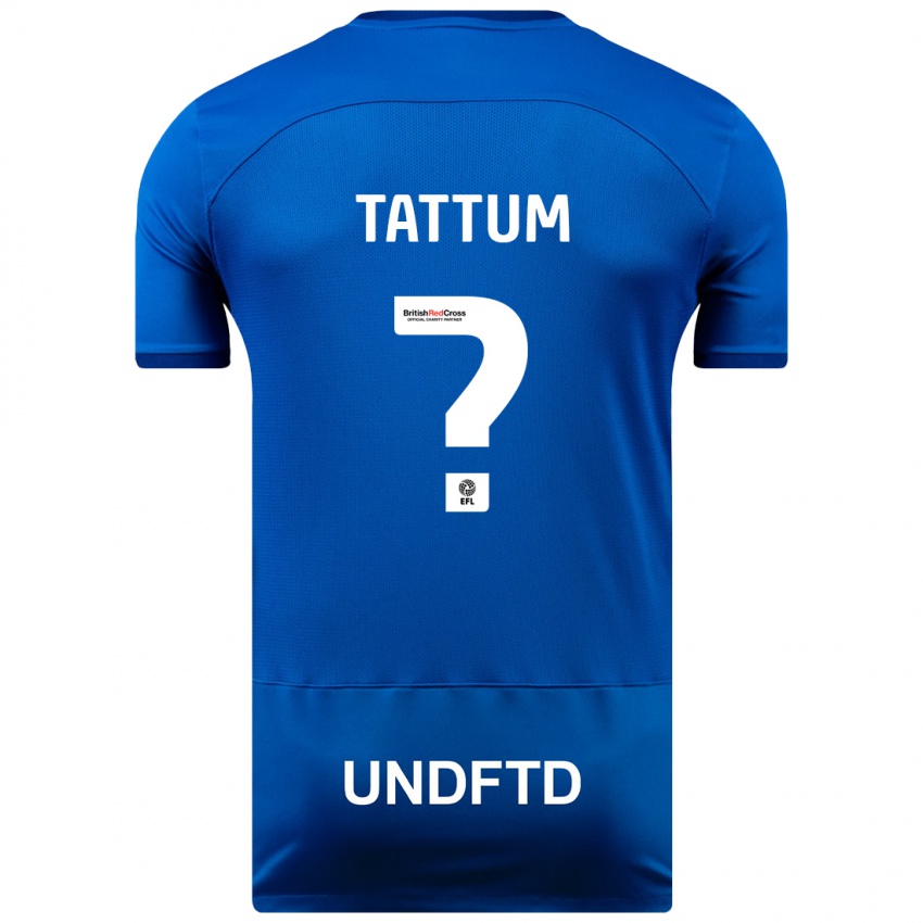 Herren Frank Tattum #0 Blau Heimtrikot Trikot 2023/24 T-Shirt Belgien