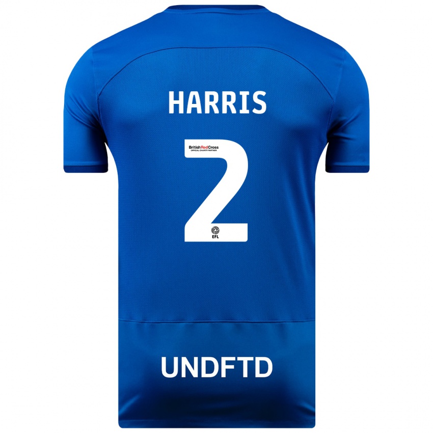 Herren Martha Harris #2 Blau Heimtrikot Trikot 2023/24 T-Shirt Belgien