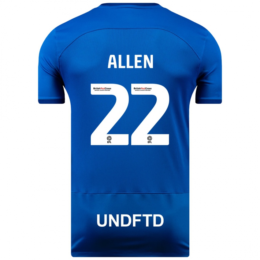 Herren Remi Allen #22 Blau Heimtrikot Trikot 2023/24 T-Shirt Belgien