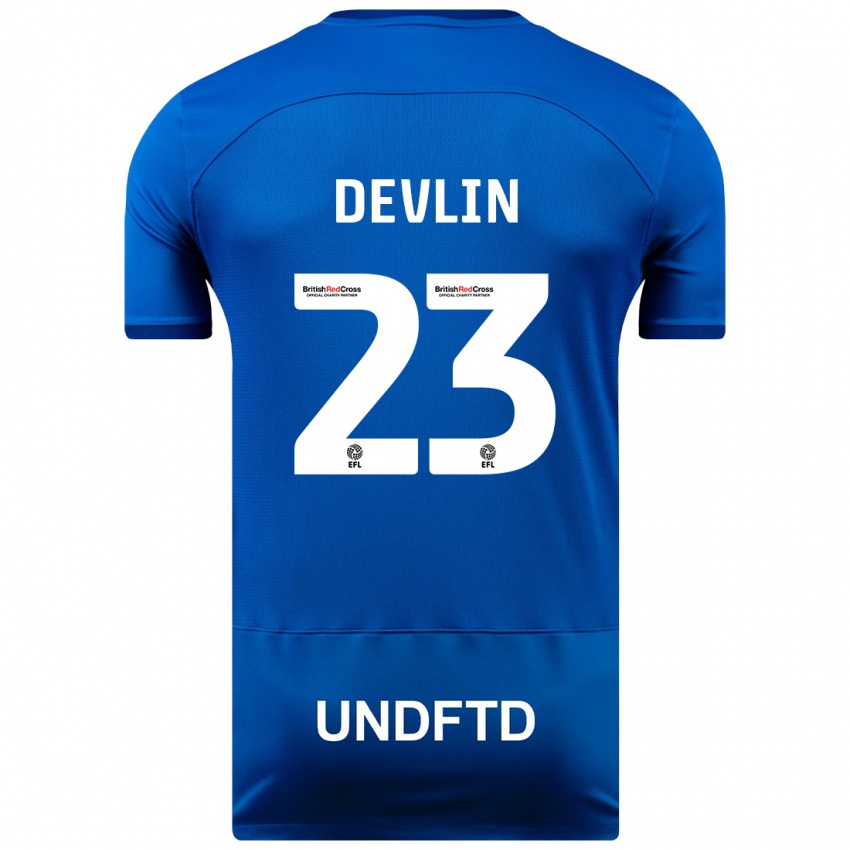 Herren Charlotte Devlin #23 Blau Heimtrikot Trikot 2023/24 T-Shirt Belgien