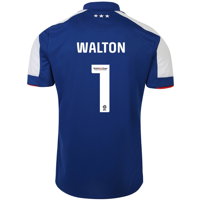 Herren Christian Walton #1 Blau Heimtrikot Trikot 2023/24 T-Shirt Belgien