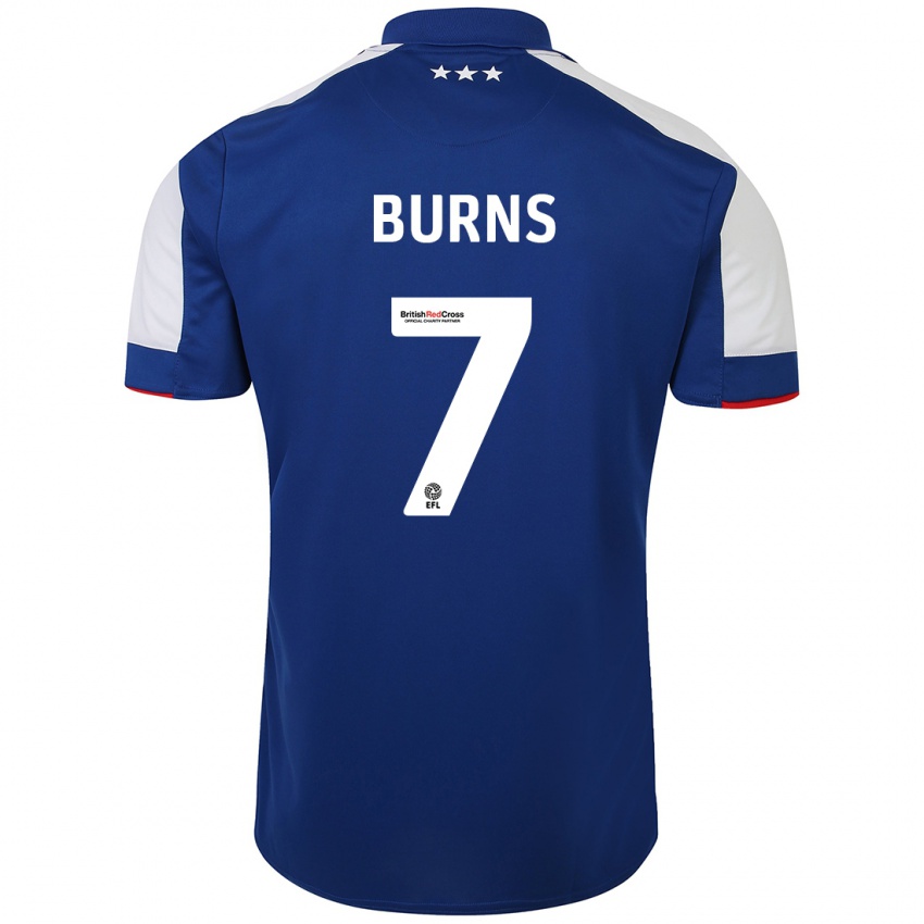 Herren Wes Burns #7 Blau Heimtrikot Trikot 2023/24 T-Shirt Belgien