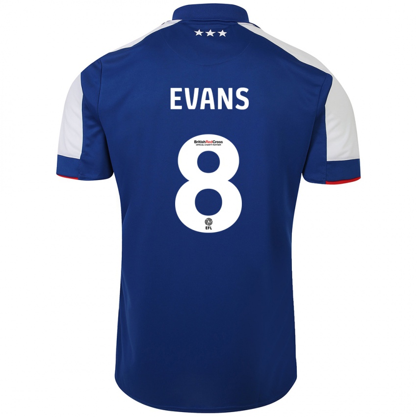 Herren Lee Evans #8 Blau Heimtrikot Trikot 2023/24 T-Shirt Belgien