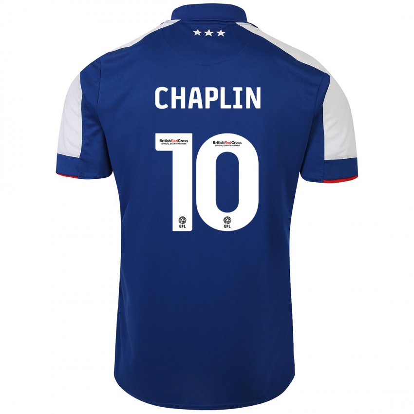 Herren Conor Chaplin #10 Blau Heimtrikot Trikot 2023/24 T-Shirt Belgien