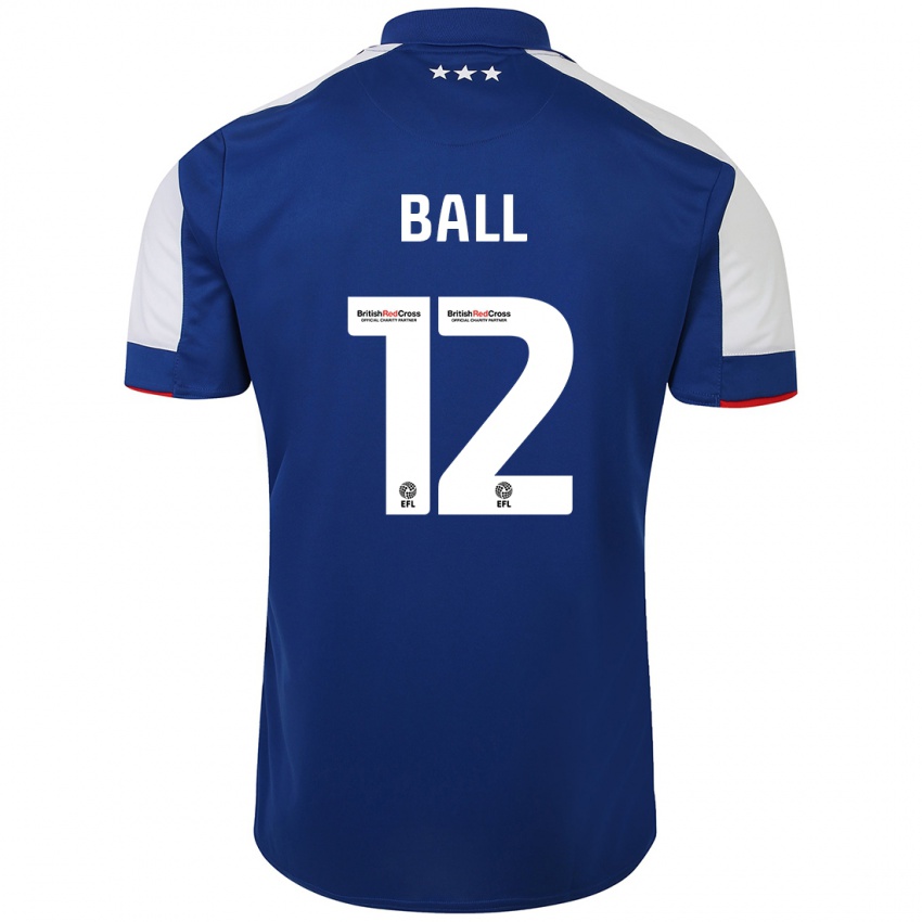 Herren Dominic Ball #12 Blau Heimtrikot Trikot 2023/24 T-Shirt Belgien