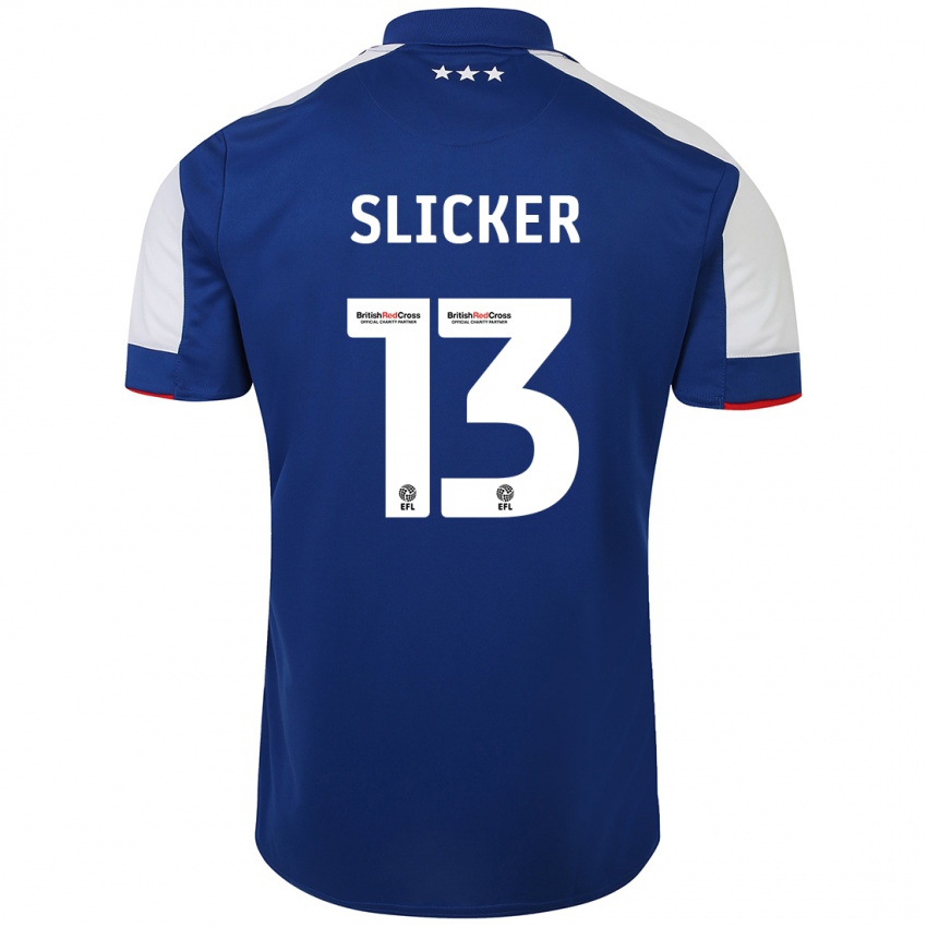 Herren Cieran Slicker #13 Blau Heimtrikot Trikot 2023/24 T-Shirt Belgien