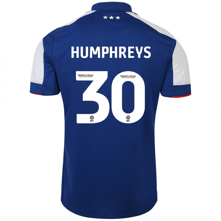 Herren Cameron Humphreys #30 Blau Heimtrikot Trikot 2023/24 T-Shirt Belgien