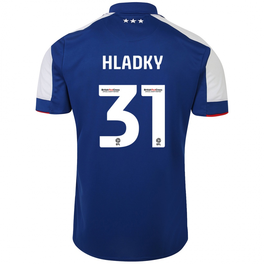 Herren Vaclav Hladky #31 Blau Heimtrikot Trikot 2023/24 T-Shirt Belgien