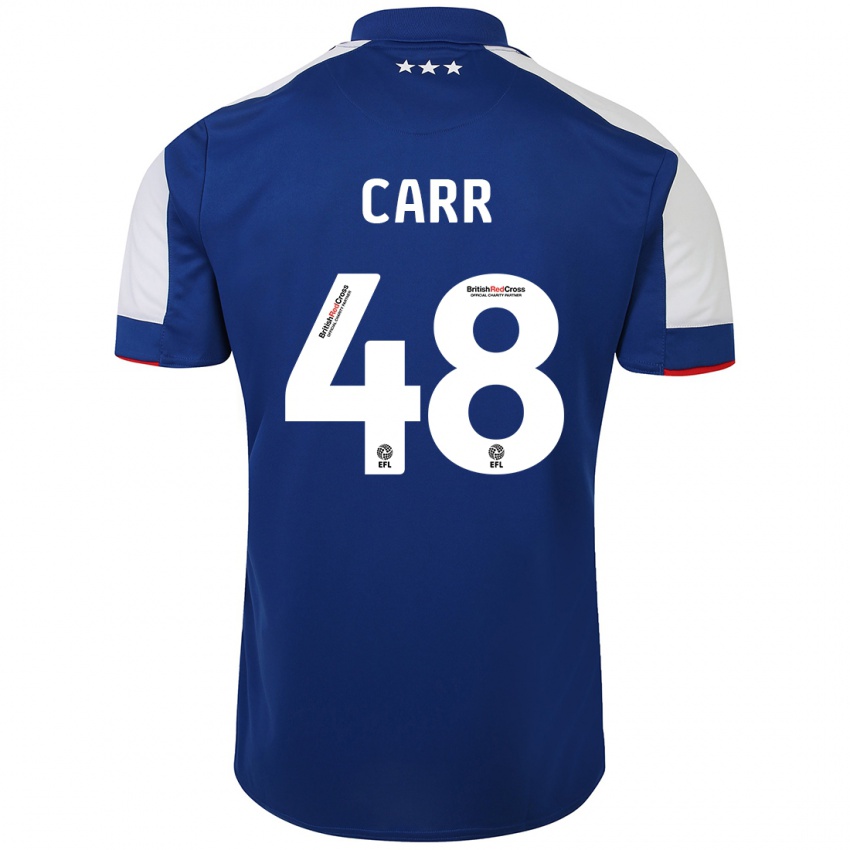 Herren Ryan Carr #48 Blau Heimtrikot Trikot 2023/24 T-Shirt Belgien