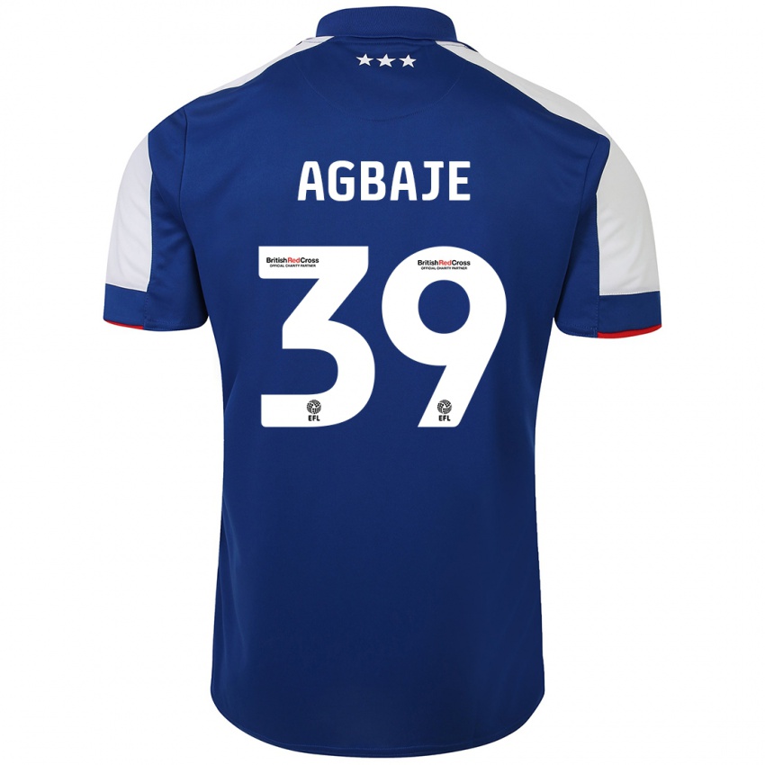 Herren Edwin Agbaje #39 Blau Heimtrikot Trikot 2023/24 T-Shirt Belgien