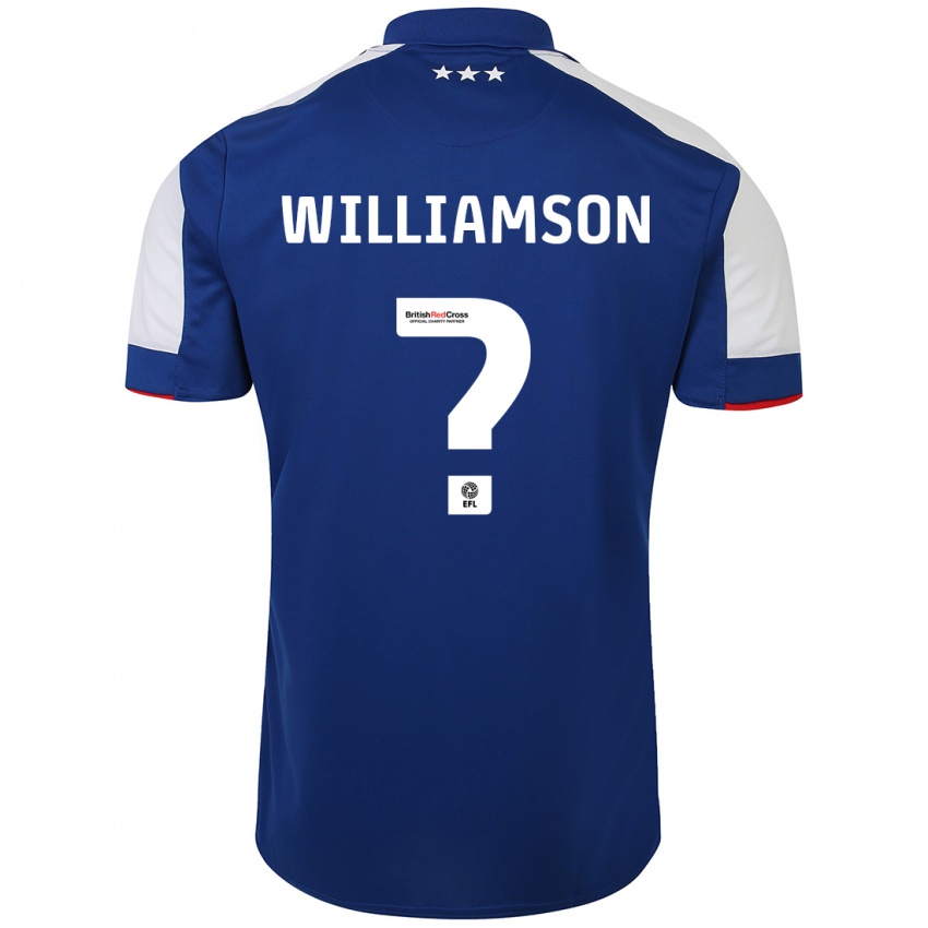 Herren Woody Williamson #0 Blau Heimtrikot Trikot 2023/24 T-Shirt Belgien