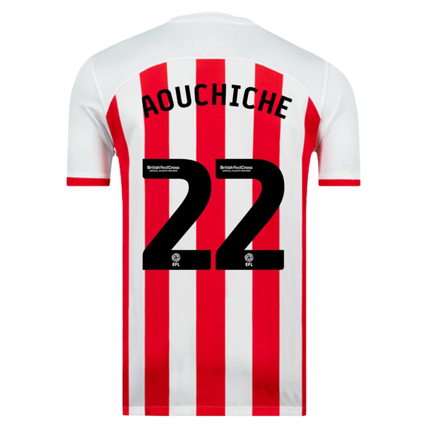 Heren Adil Aouchiche #22 Wit Thuisshirt Thuistenue 2023/24 T-Shirt België