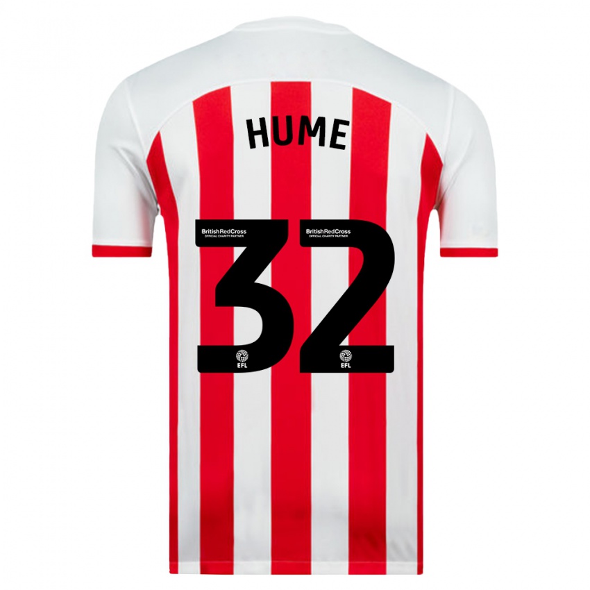 Herren Trai Hume #32 Weiß Heimtrikot Trikot 2023/24 T-Shirt Belgien
