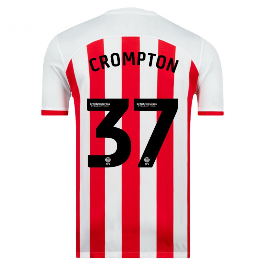 Herren Ben Crompton #37 Weiß Heimtrikot Trikot 2023/24 T-Shirt Belgien