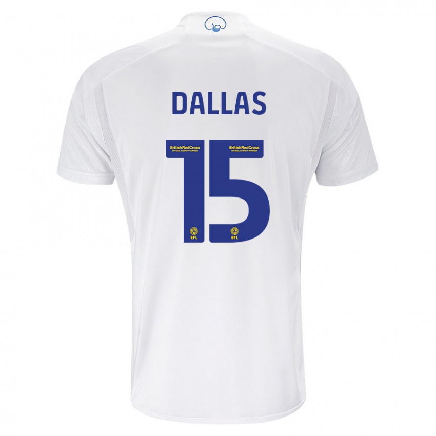 Herren Stuart Dallas #15 Weiß Heimtrikot Trikot 2023/24 T-Shirt Belgien