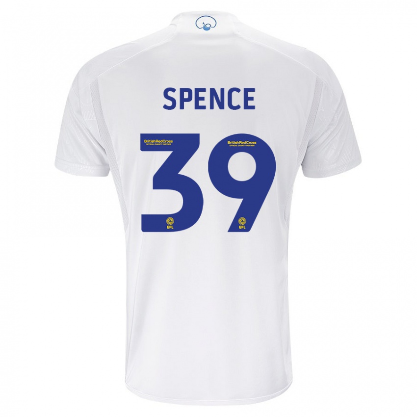 Herren Djed Spence #39 Weiß Heimtrikot Trikot 2023/24 T-Shirt Belgien
