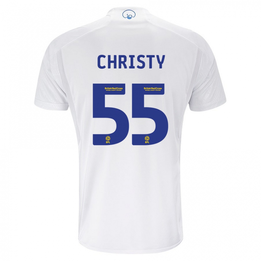 Herren Harry Christy #55 Weiß Heimtrikot Trikot 2023/24 T-Shirt Belgien