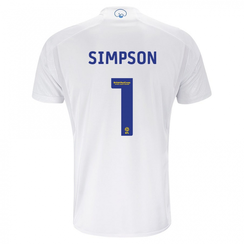 Herren Carrie Simpson #1 Weiß Heimtrikot Trikot 2023/24 T-Shirt Belgien