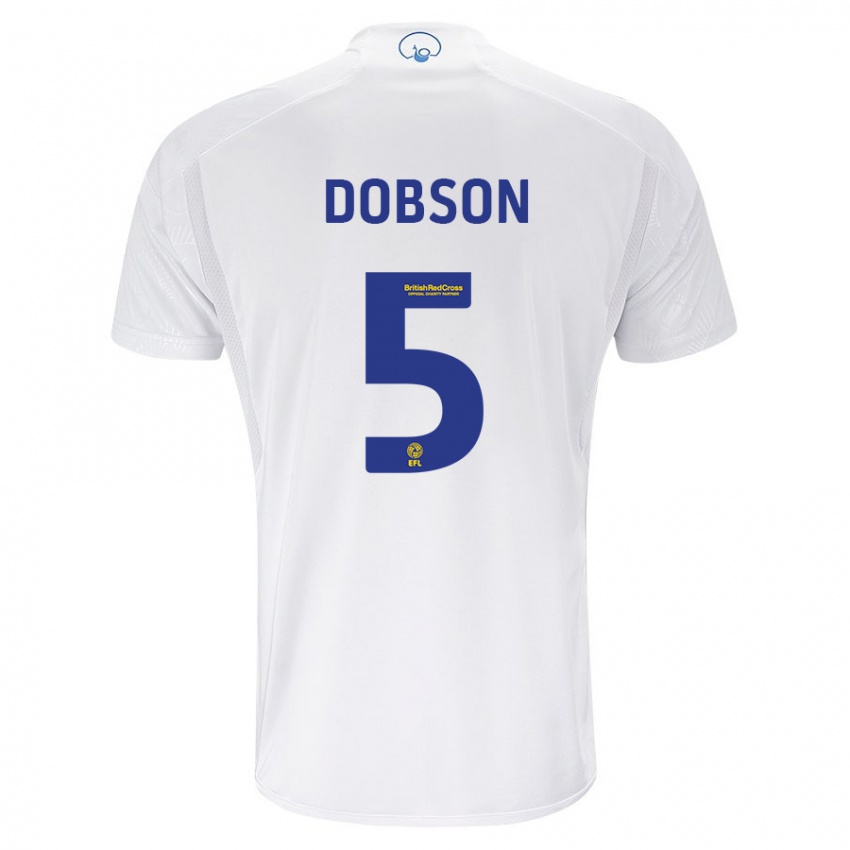 Herren Ellie Dobson #5 Weiß Heimtrikot Trikot 2023/24 T-Shirt Belgien