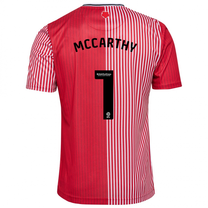 Herren Alex Mccarthy #1 Rot Heimtrikot Trikot 2023/24 T-Shirt Belgien