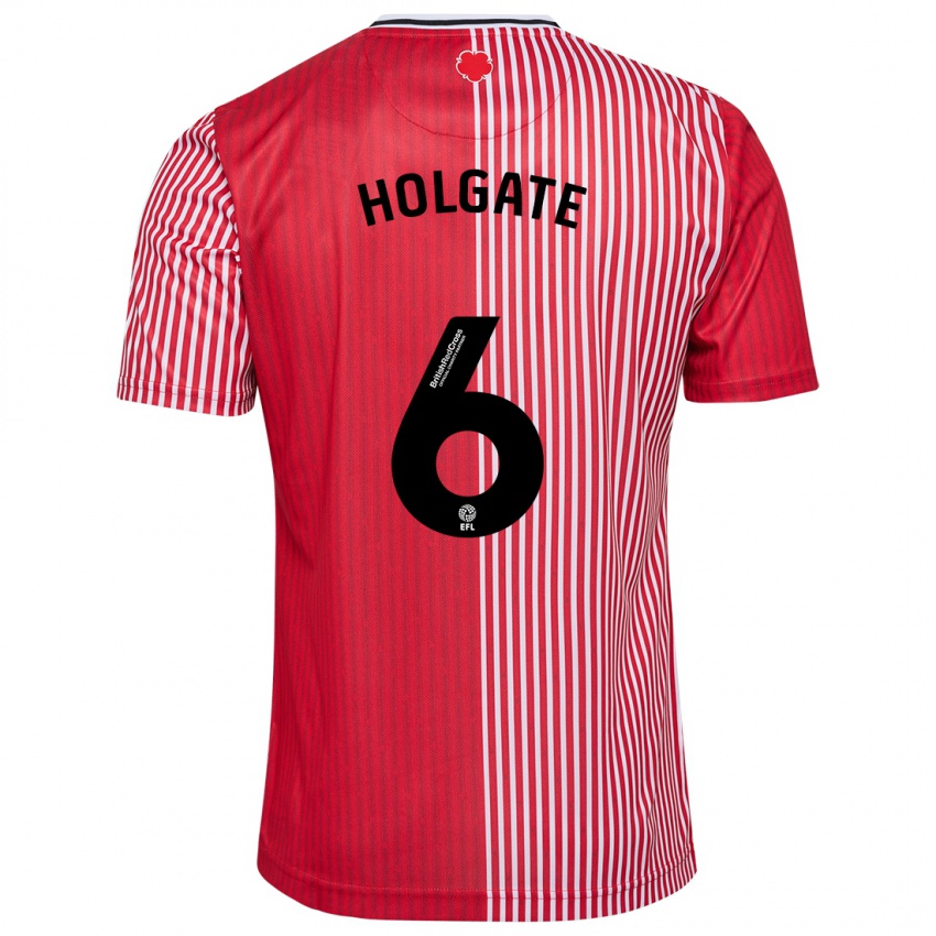 Herren Mason Holgate #6 Rot Heimtrikot Trikot 2023/24 T-Shirt Belgien
