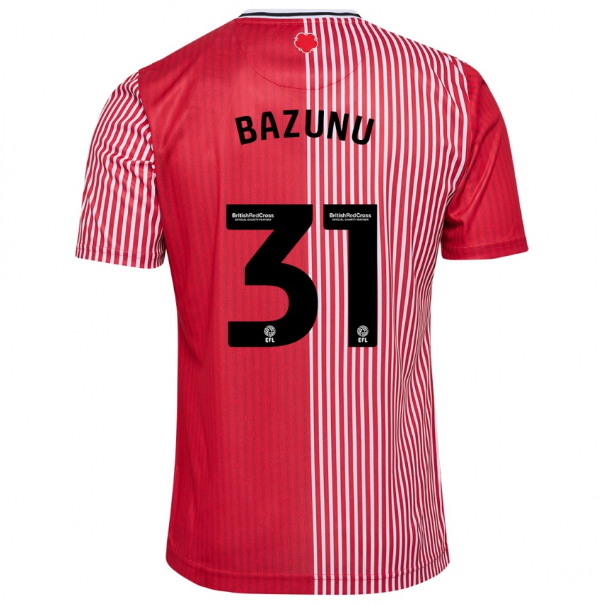 Homme Maillot Gavin Bazunu #31 Rouge Tenues Domicile 2023/24 T-Shirt Belgique
