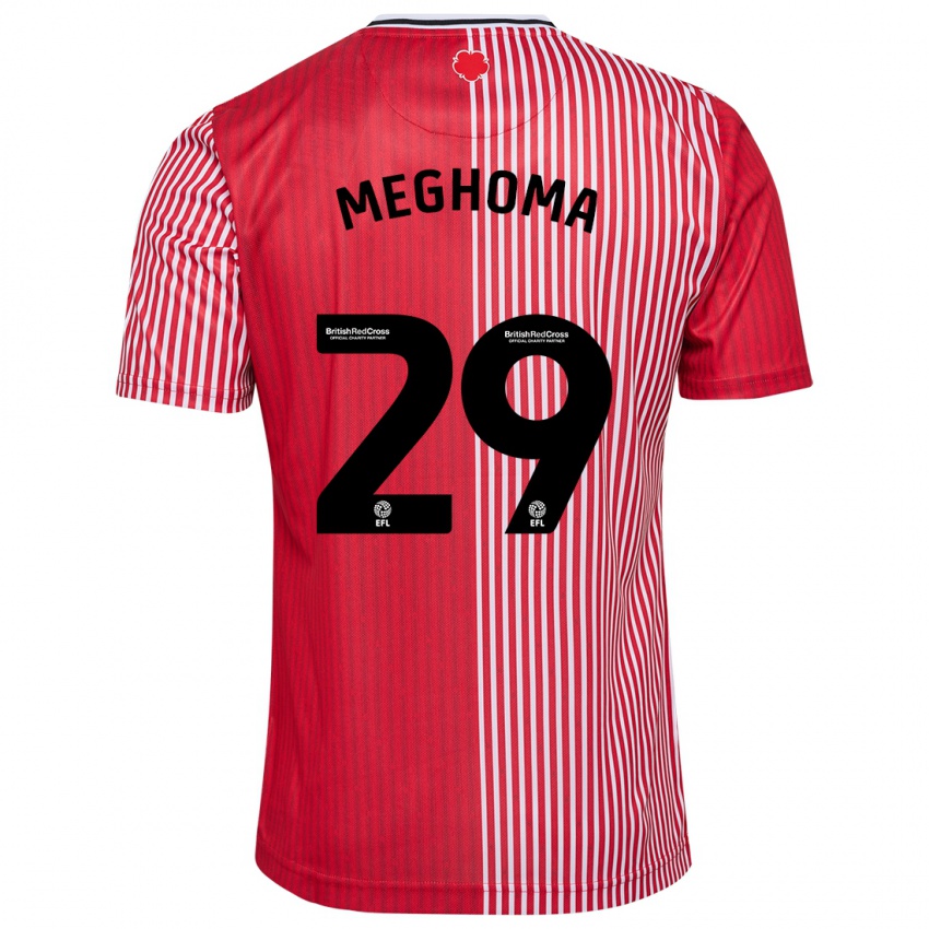 Herren Jayden Meghoma #29 Rot Heimtrikot Trikot 2023/24 T-Shirt Belgien