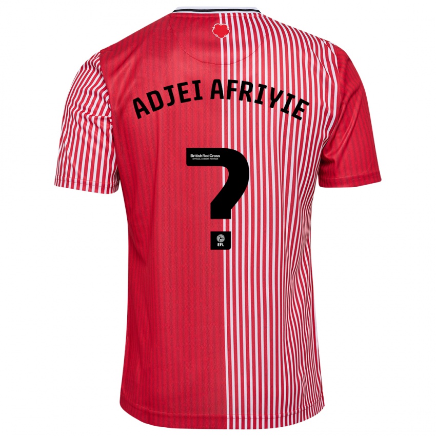 Herren Hansel Adjei-Afriyie #0 Rot Heimtrikot Trikot 2023/24 T-Shirt Belgien