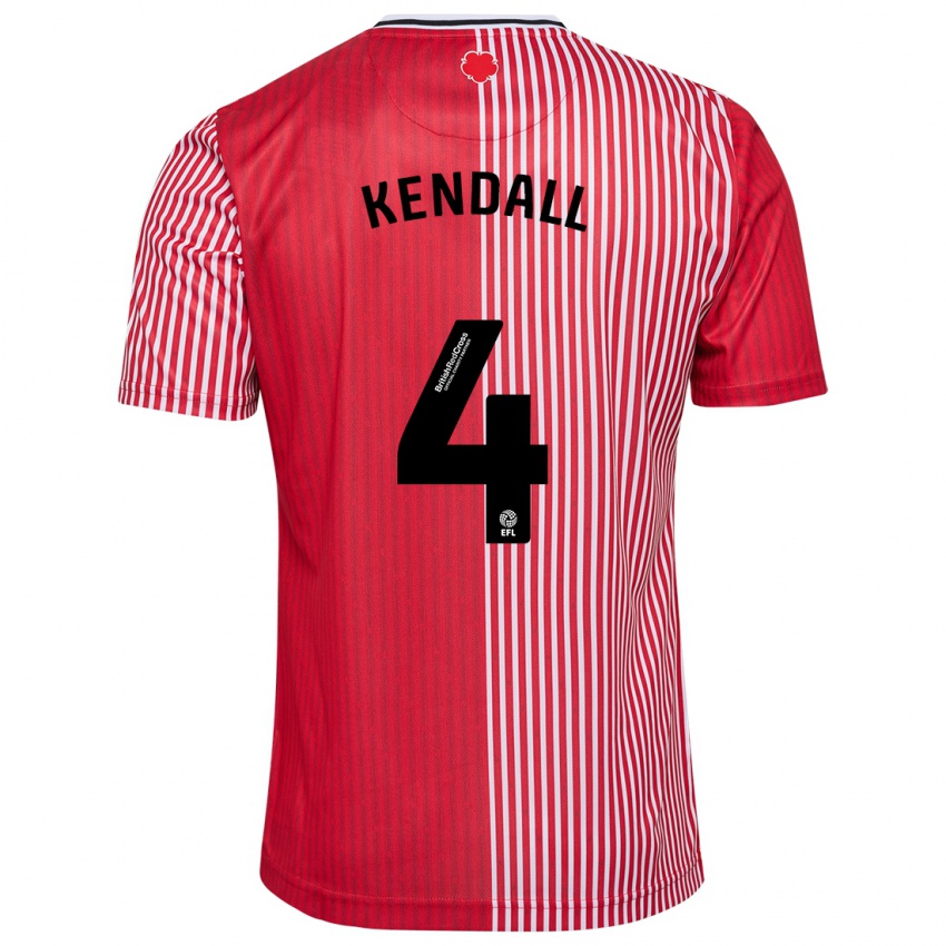 Homme Maillot Lucia Kendall #4 Rouge Tenues Domicile 2023/24 T-Shirt Belgique