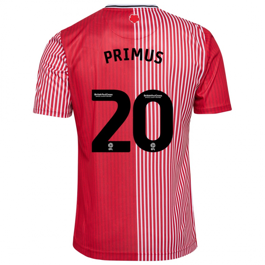 Homme Maillot Atlanta Primus #20 Rouge Tenues Domicile 2023/24 T-Shirt Belgique
