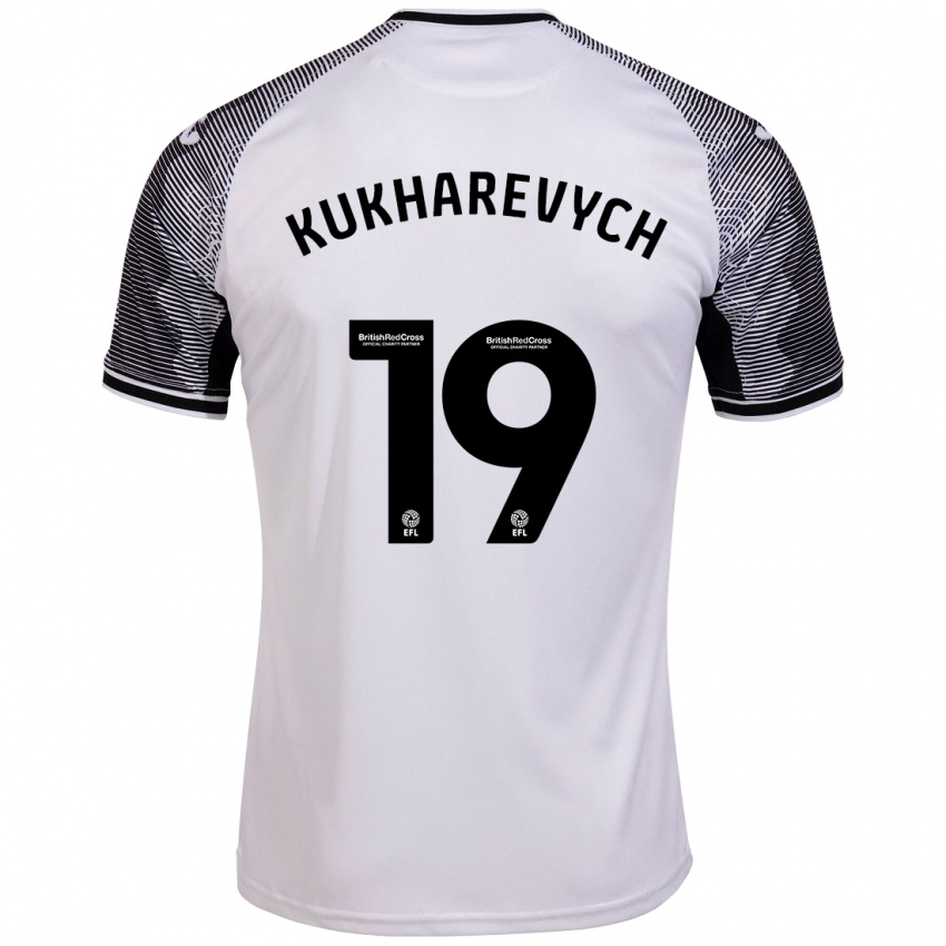 Heren Mykola Kukharevych #19 Wit Thuisshirt Thuistenue 2023/24 T-Shirt België