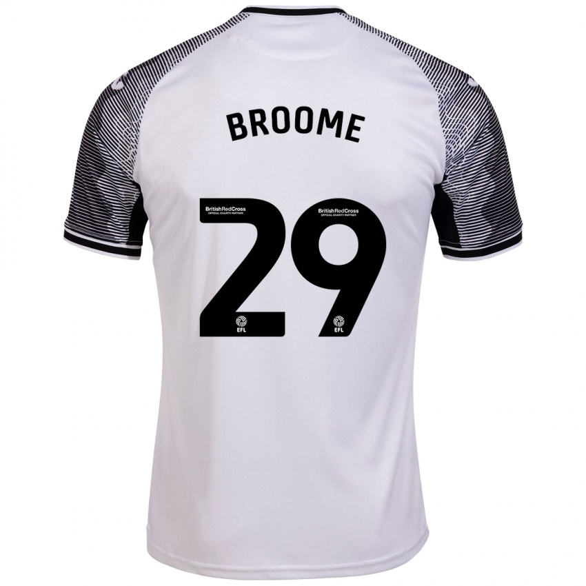 Heren Nathan Broome #29 Wit Thuisshirt Thuistenue 2023/24 T-Shirt België