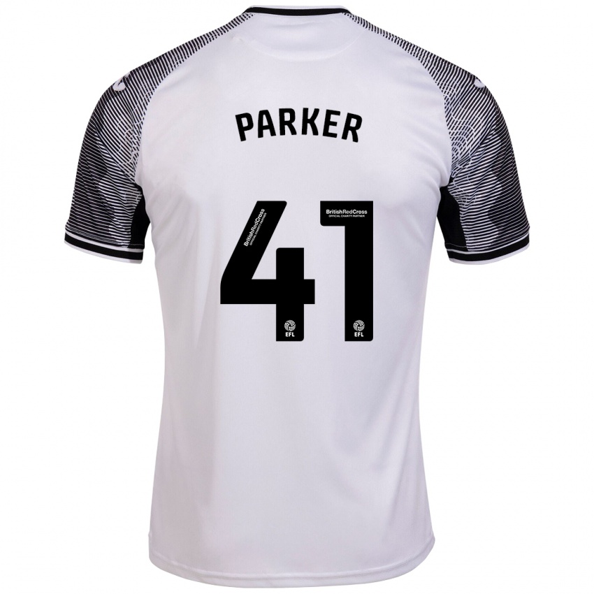 Herren Sam Parker #41 Weiß Heimtrikot Trikot 2023/24 T-Shirt Belgien