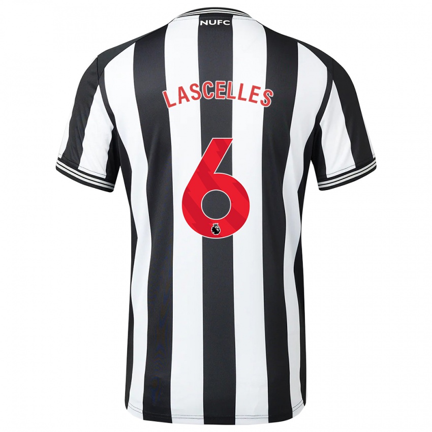 Herren Jamaal Lascelles #6 Schwarz-Weiss Heimtrikot Trikot 2023/24 T-Shirt Belgien