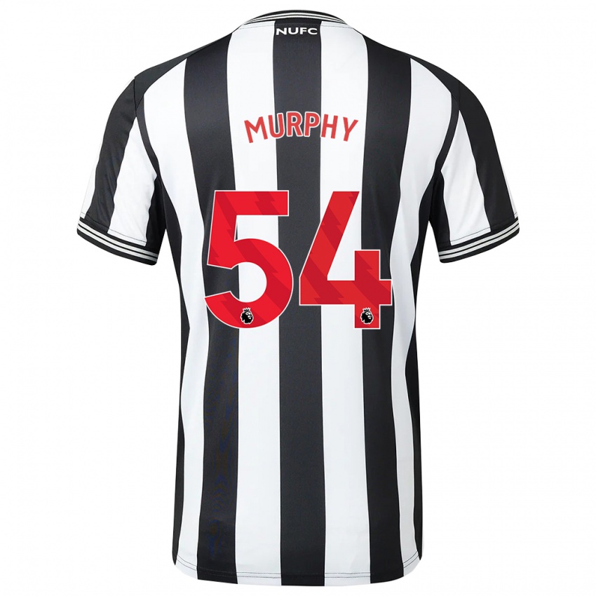 Homme Maillot Alex Murphy #54 Noir Blanc Tenues Domicile 2023/24 T-Shirt Belgique