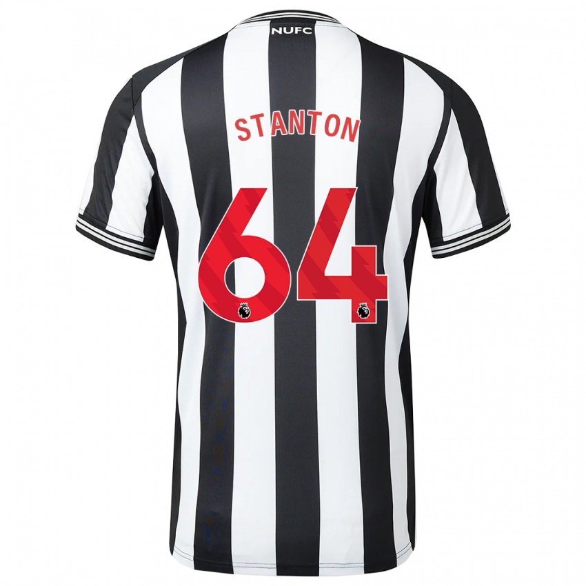 Homme Maillot Ellis Stanton #64 Noir Blanc Tenues Domicile 2023/24 T-Shirt Belgique