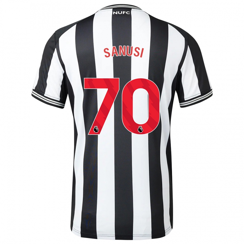 Herren Trevan Sanusi #70 Schwarz-Weiss Heimtrikot Trikot 2023/24 T-Shirt Belgien