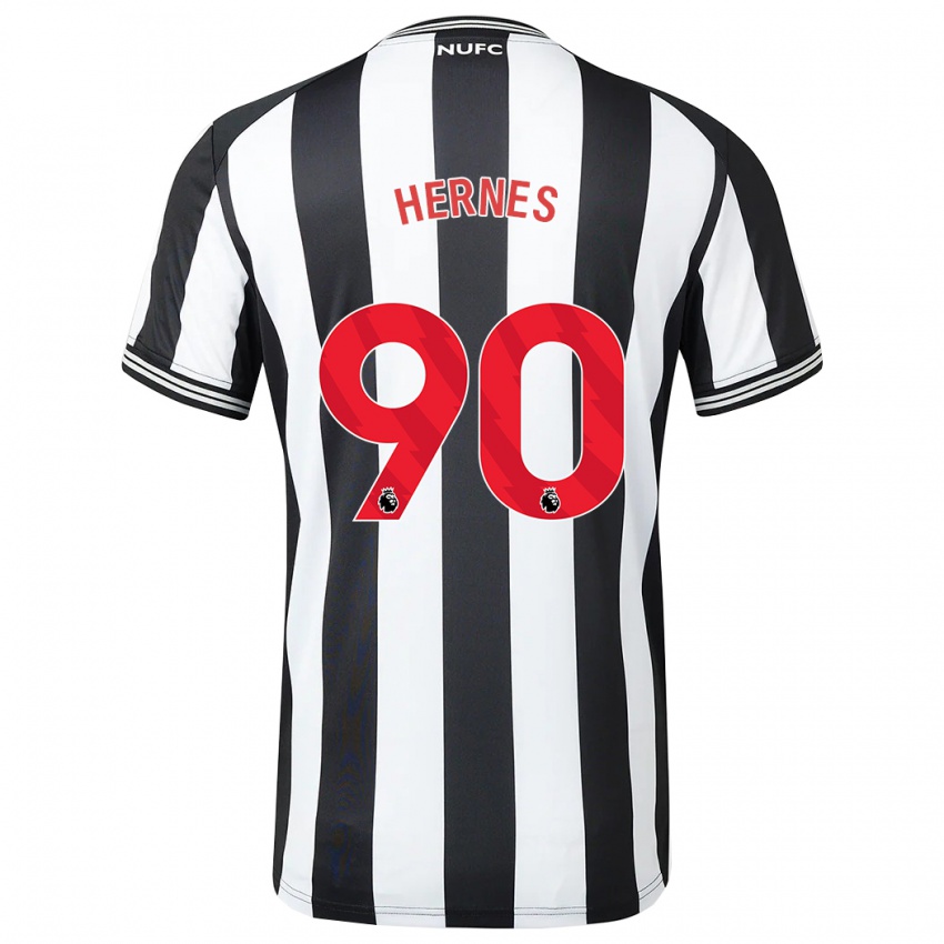 Herren Travis Hernes #90 Schwarz-Weiss Heimtrikot Trikot 2023/24 T-Shirt Belgien