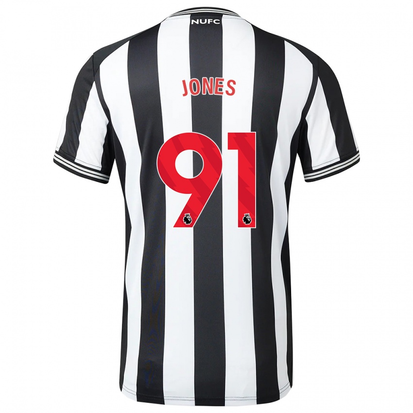 Homme Maillot Tyler Jones #91 Noir Blanc Tenues Domicile 2023/24 T-Shirt Belgique