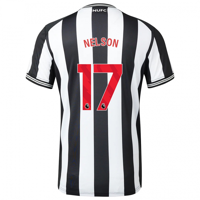 Herren Erin Nelson #17 Schwarz-Weiss Heimtrikot Trikot 2023/24 T-Shirt Belgien