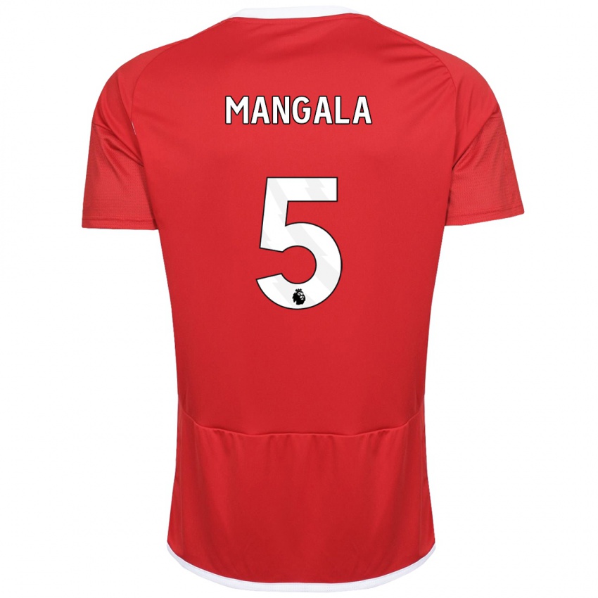 Herren Orel Mangala #5 Rot Heimtrikot Trikot 2023/24 T-Shirt Belgien