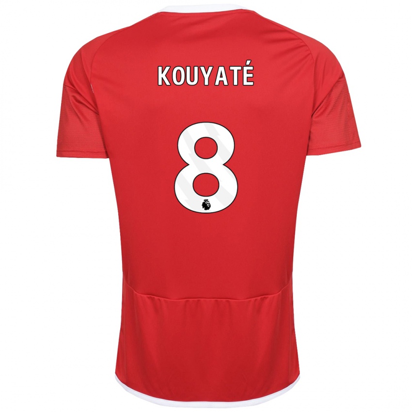 Herren Cheikhou Kouyate #8 Rot Heimtrikot Trikot 2023/24 T-Shirt Belgien