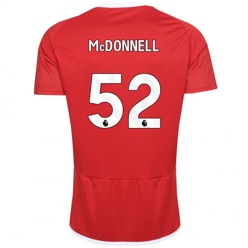 Herren Jamie Mcdonnell #52 Rot Heimtrikot Trikot 2023/24 T-Shirt Belgien