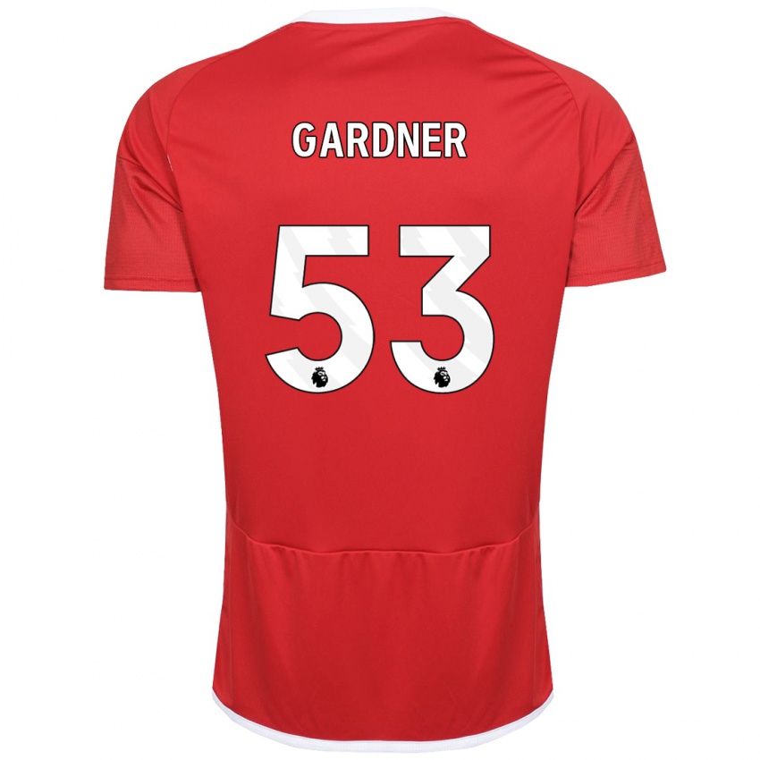 Herren Joe Gardner #53 Rot Heimtrikot Trikot 2023/24 T-Shirt Belgien