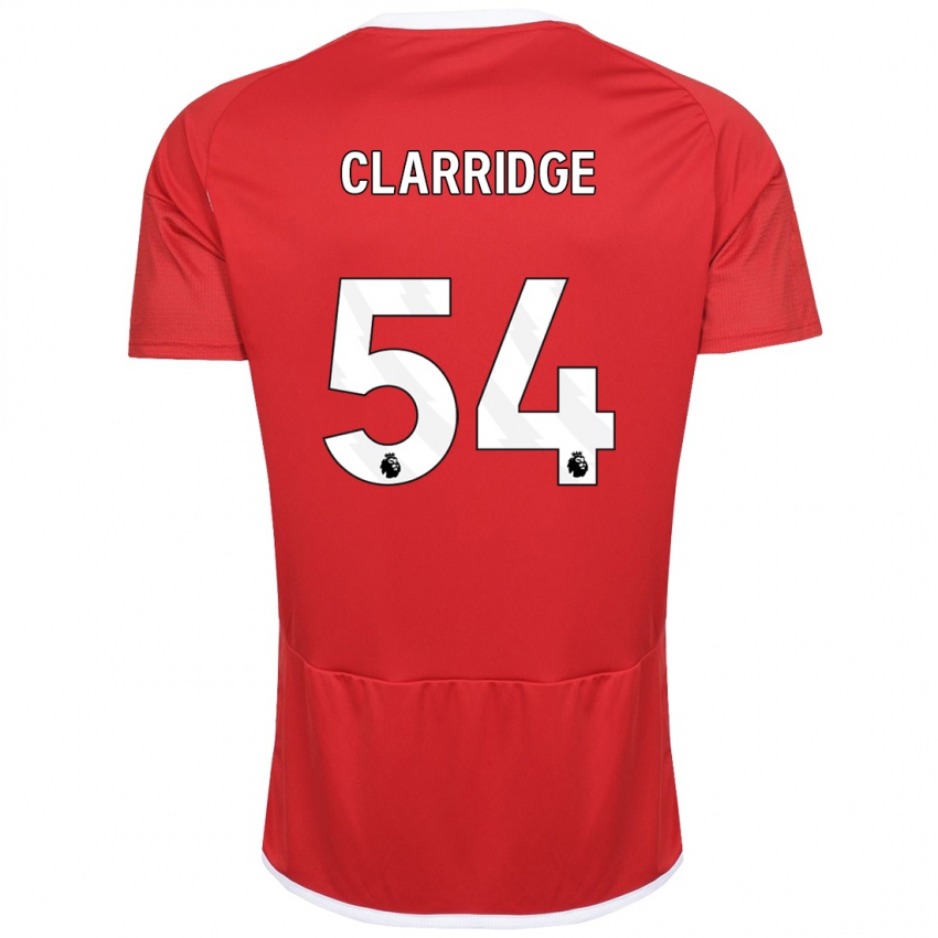 Herren James Clarridge #54 Rot Heimtrikot Trikot 2023/24 T-Shirt Belgien